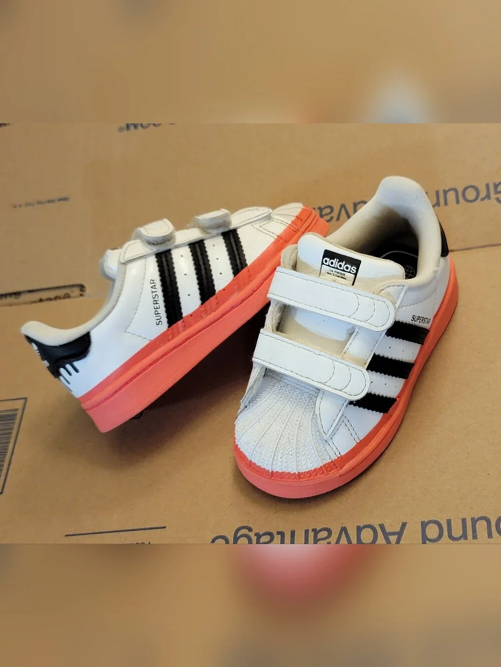 Adidas Superstar Infant 'Paint Drip - White Turbo' GY3329 Size 6K